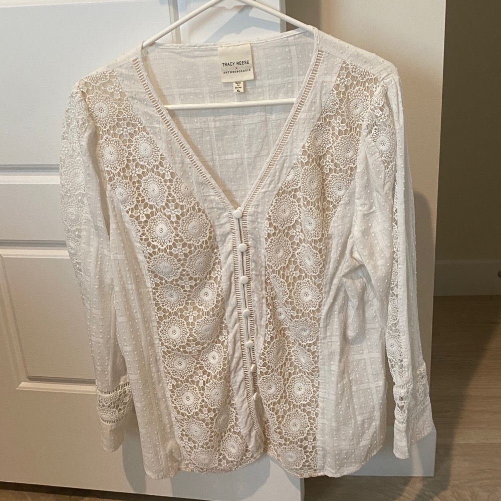 Anthropologie blouse xl